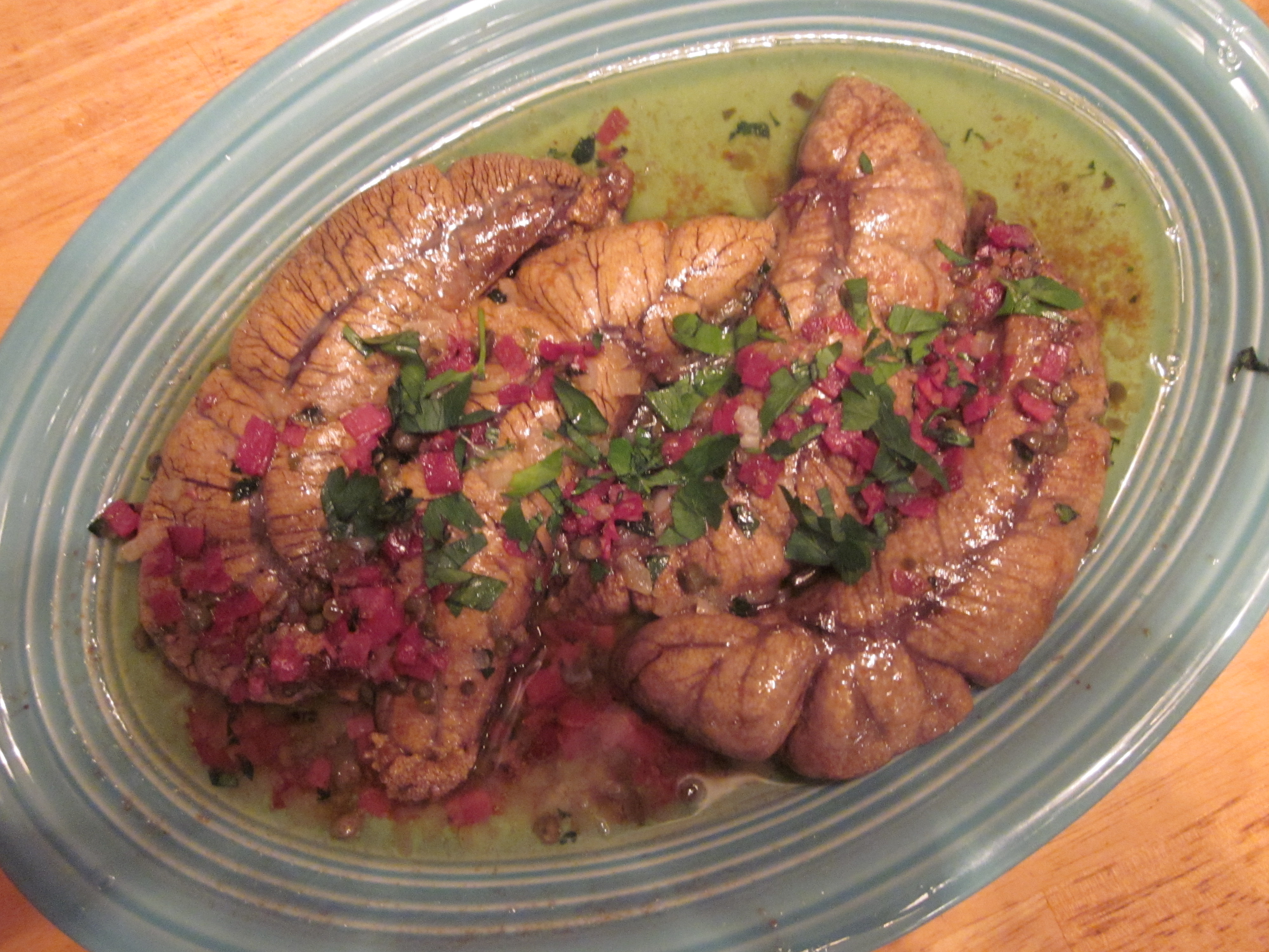 Shad Roe in Butter Sauce