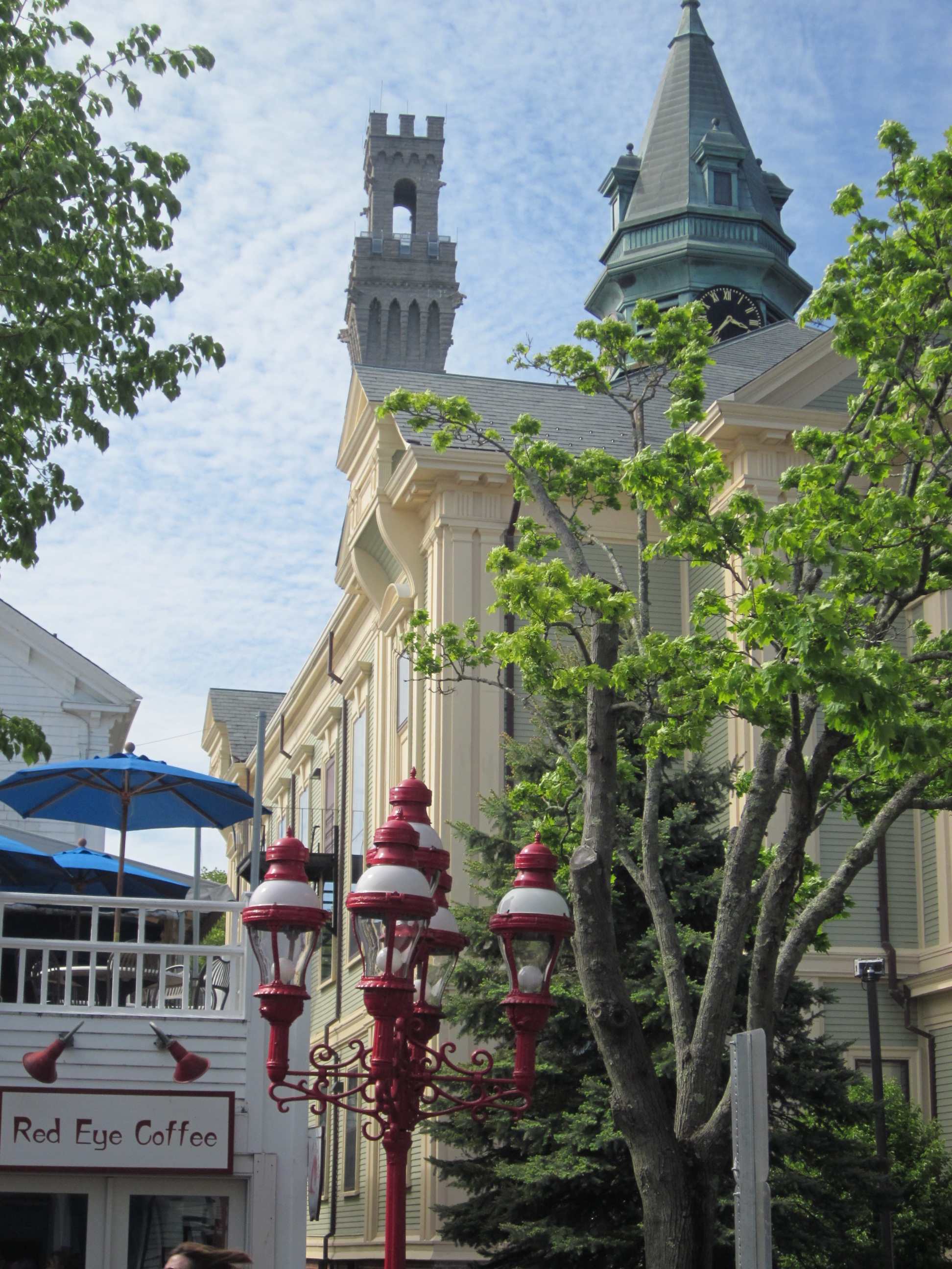 The P-town Monument from in front of town hall
